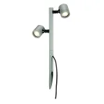 NEW MYRA 2 cветильник IP44 без основания для 2-х LED GU10 по 4.5Вт макс., серебристый