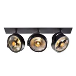 KALU RECESSED QPAR 3 светильник встраиваемый для 3-х ламп ES111 по 75Вт макс., матовый черный