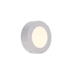 SENSER ROUND 6W светильник накладной 230V c SMD LED 6Вт (6.7Вт), 3000K, 230lm, c БП, серебристый