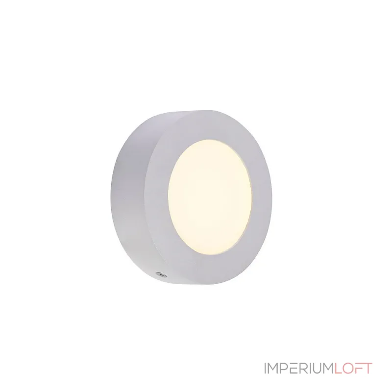 SENSER ROUND 6W светильник накладной 230V c SMD LED 6Вт (6.7Вт), 3000K, 230lm, c БП, серебристый