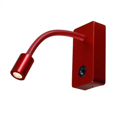 PIPOFLEX светильник накладной с выключателем и PowerLED 4Вт (4.6Вт), 3000К, 200lm, красный