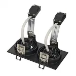 NEW TRIA 2 GU10 светильник встраиваемый для 2-х ламп GU10 по 50Вт макс., матовый черный