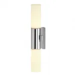 DEVIN LED DOUBLE светильник настенный IP44 c LED 2х8Вт (16Вт), 3000К, 890lm, хром/ стекло белое