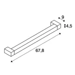 LONG GRILL LED светильник накладной поворотный с LED 20Вт, 3000К, 1600лм, 110°, черный