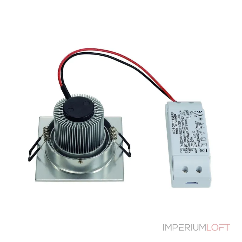 NEW TRIA LED DL SQUARE SET, светильник с COBLED 6.2Вт, 3000K, 38°, 625lm, с блоком питания, алюмини NEW TRIA LED DL SQUARE SET, светильник с COBLED 6.2Вт, 3000K, 38°, 625lm, с блоком питания, алюмини