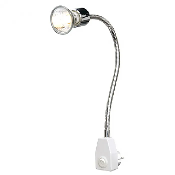 DIO FLEX PLUG GU10 светильник с вилкой и выключателем для лампы GU10 50Вт макс., хром / белый от ImperiumLoft