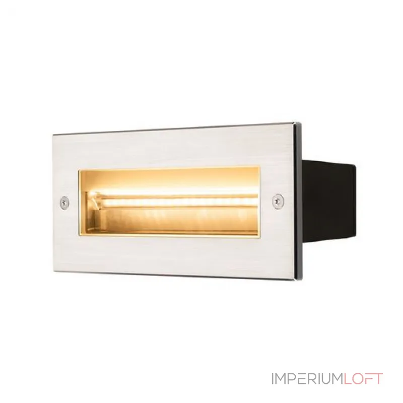 BRICK LED ASYMETRIC светильник встраиваемый IP65 с LED 9Вт (11Вт), 3000K, 40°, 850lm, сталь