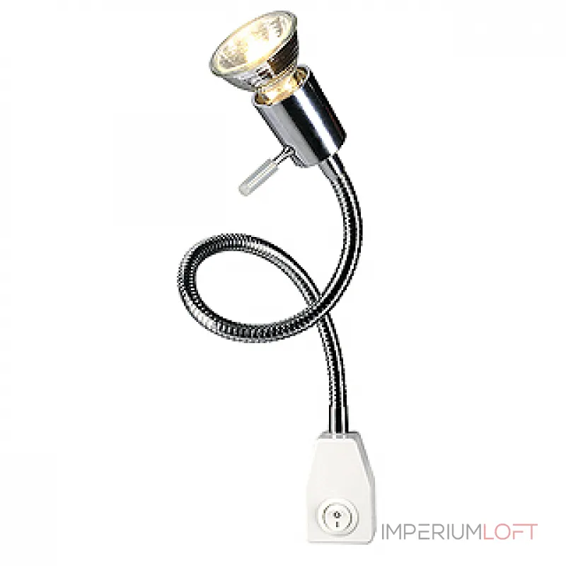 DIO FLEX PLUG GU10 светильник с вилкой и выключателем для лампы GU10 50Вт макс., хром / белый DIO FLEX PLUG GU10 светильник с вилкой и выключателем для лампы GU10 50Вт макс., хром / белый