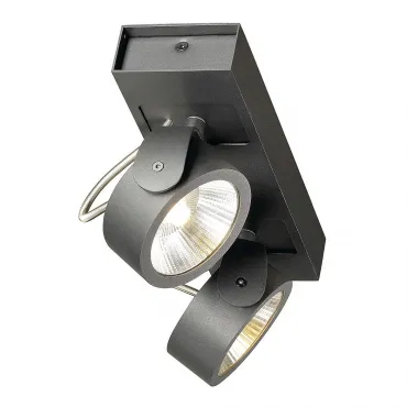 KALU 2 LED светильник накладной с COB LED 34Вт, 3000К, 2000лм, 24°, черный