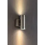 ASTINA STEEL LED светильник настенный IP44 c PowerLED 2x 3Вт (8.7Вт), 3000К, 510lm, сталь