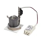 CONTONE® TURNO SQUARE светильник встраиваемый с COB LED 13Вт (16Вт), 3000К-2000К, 890lm, с БП, белый