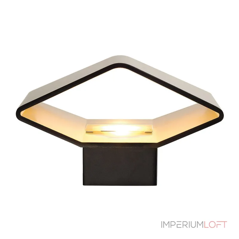 CARISO WL-2 светильник настенный с LED 7.6Вт (11Вт), 3000К, 200lm, черный/ латунь