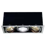 AIXLIGHT® PRO, 3 FRAME корпус с рамкой для 3-x светильников MODULE, серебристый / черный