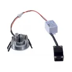 NEW TRIA MINI DL ROUND SET, светильник с LED 2.2Вт, 3000K, 30°, 143lm, с блоком питания, матир. алюм