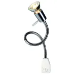 DIO FLEX PLUG GU10 светильник с вилкой и выключателем для лампы GU10 50Вт макс., хром / белый от ImperiumLoft