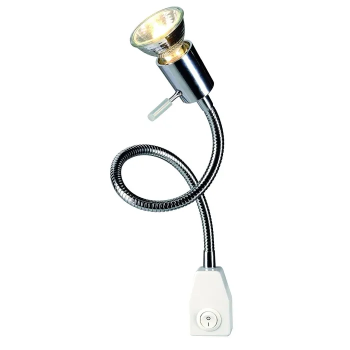 DIO FLEX PLUG GU10 светильник с вилкой и выключателем для лампы GU10 50Вт макс., хром / белый от ImperiumLoft