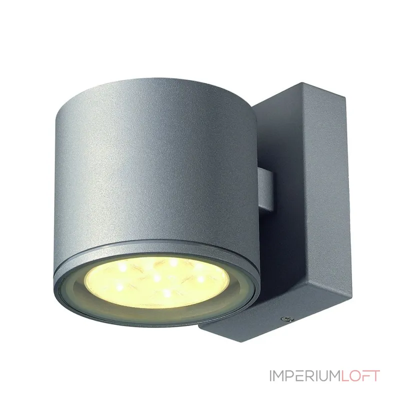 SITRA LED светильник настенный IP44 с 6ю PowerLED по 1Вт (8.9Вт), 3000К, 580lm, 45°, серебристый