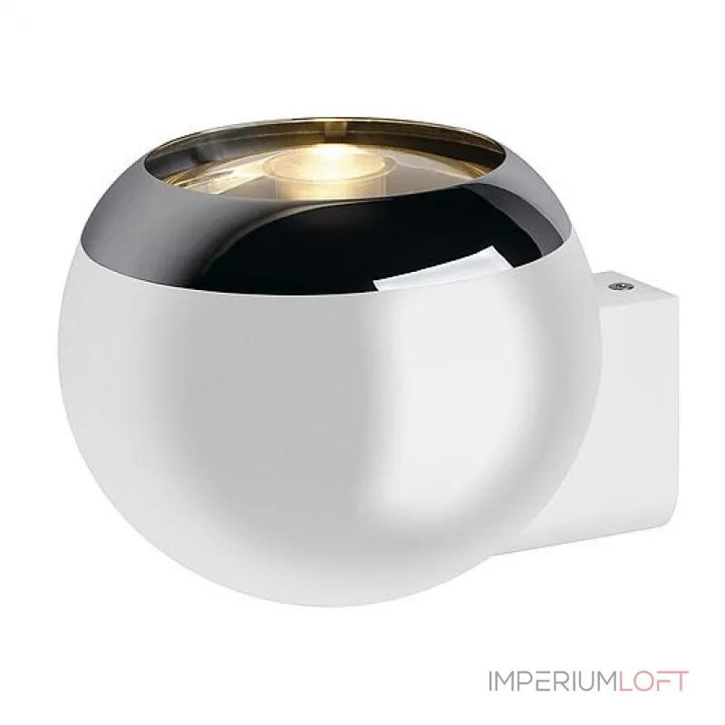 LIGHT EYE 150 BALL светильник настенный для лампы ES111 75Вт макс., белый / кольцо хром LIGHT EYE 150 BALL светильник настенный для лампы ES111 75Вт макс., белый / кольцо хром