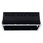 AIXLIGHT® PRO, 3 FRAME корпус с рамкой для 3-x светильников MODULE, серебристый / черный
