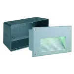 BRICK LED DOWNUNDER светильник встраиваемый IP54 c 18 SMD LED 1Вт (1.4Вт), 6500K, 120lm, серебристый