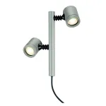 NEW MYRA 2 cветильник IP44 без основания для 2-х LED GU10 по 4.5Вт макс., серебристый