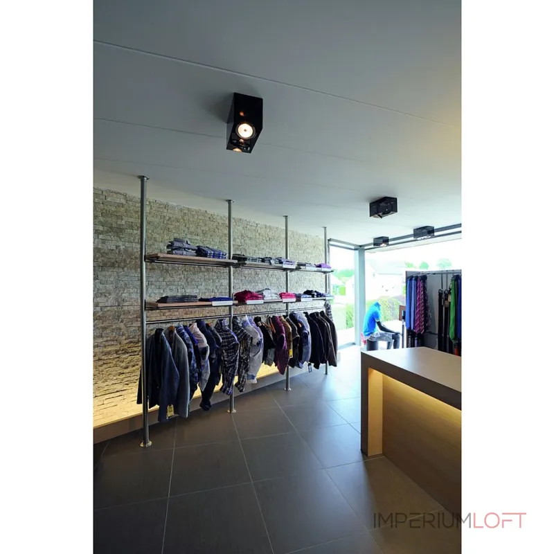 ACRYLBOX QRB111 DOUBLE светильник накладной с ЭПН для 2-х ламп QRB111 по 50Вт макс., черный ACRYLBOX QRB111 DOUBLE светильник накладной с ЭПН для 2-х ламп QRB111 по 50Вт макс., черный