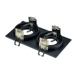 NEW TRIA 2 GU10 светильник встраиваемый для 2-х ламп GU10 по 50Вт макс., матовый черный