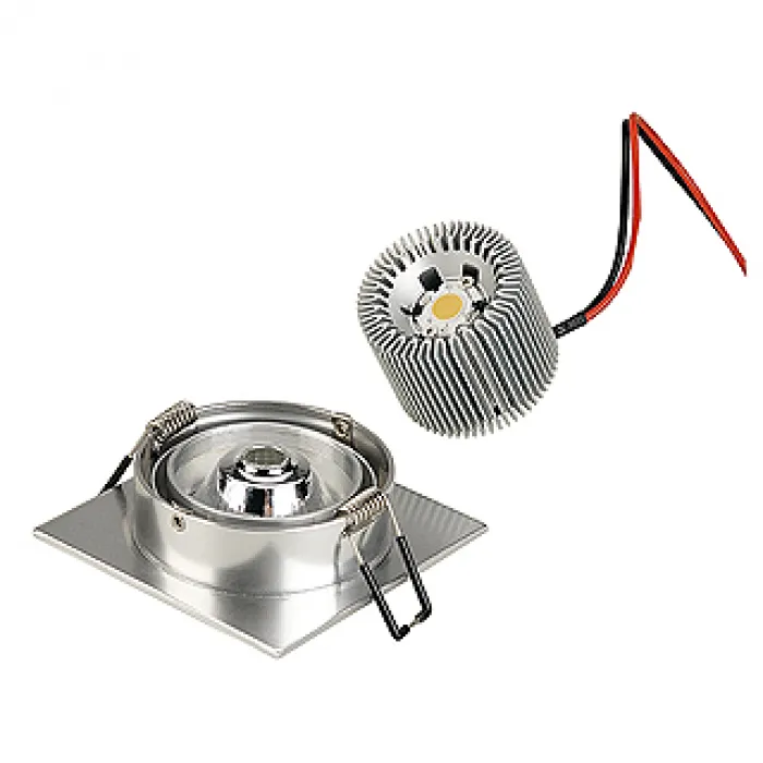 NEW TRIA LED DL SQUARE SET, светильник с COBLED 6.2Вт, 3000K, 38°, 625lm, с блоком питания, алюмини от ImperiumLoft