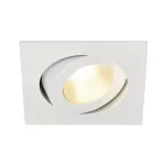 CONTONE® TURNO SQUARE светильник встраиваемый с COB LED 13Вт (16Вт), 3000К-2000К, 890lm, с БП, белый