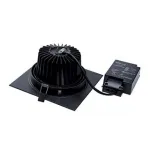 NEW TRIA XXL SQUARE SET светильник с COB LED 25ВТ (29Вт), 3000К, 2425lm, 38°, с бл. питания, черный
