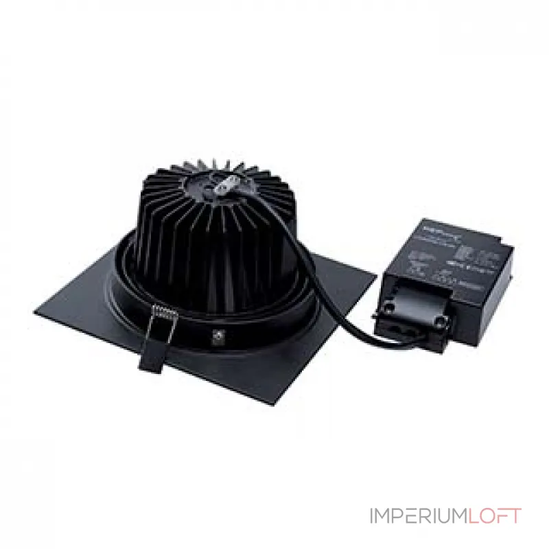 NEW TRIA XXL SQUARE SET светильник с COB LED 25ВТ (29Вт), 3000К, 2425lm, 38°, с бл. питания, черный