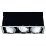 AIXLIGHT® PRO, 3 FRAME корпус с рамкой для 3-x светильников MODULE, серебристый / черный