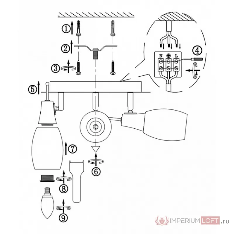 Спот Globo Gillian 54983-3 от ImperiumLoft