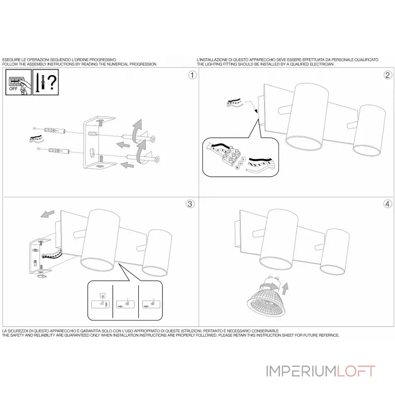 Спот Ideal Lux Spot SPOT AP2 BIANCO