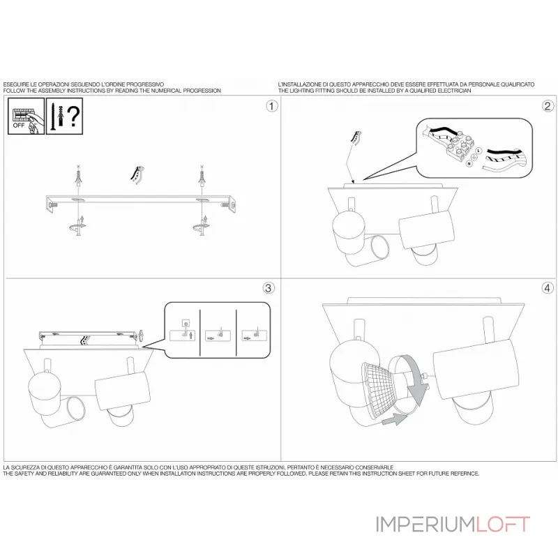 Спот Ideal Lux Spot SPOT PL4 BIANCO от ImperiumLoft Спот Ideal Lux Spot SPOT PL4 BIANCO от ImperiumLoft