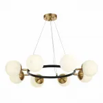 Подвесная люстра EVOLUCE Forli SLE220403-08 Цвет арматуры черный Цвет плафонов белый
