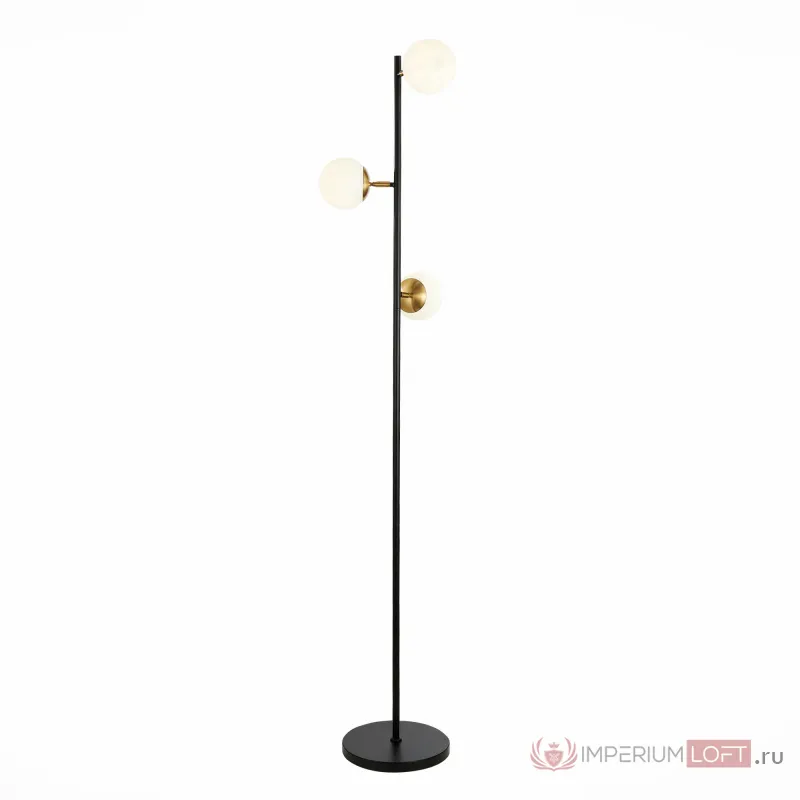 Торшер EVOLUCE Forli SLE220405-03 Цвет арматуры черный Цвет плафонов белый от ImperiumLoft
