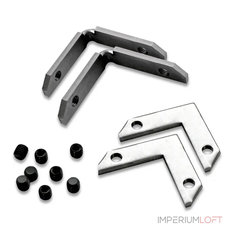 Уголок 90° (комплект 2 гор.+2 верт.+ 8 винтов) для ST015.129.02, ST003.129.02 ST-Luce SKYLINE 220 ST015.179.02.1