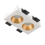 Встраиваемый потолочный гипсовый светильник QUASAR 80 DUO BRASS SN 203