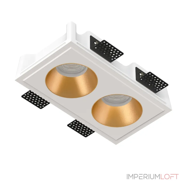Встраиваемый потолочный гипсовый светильник QUASAR 80 DUO BRASS SN 203 Встраиваемый потолочный гипсовый светильник QUASAR 80 DUO BRASS SN 203