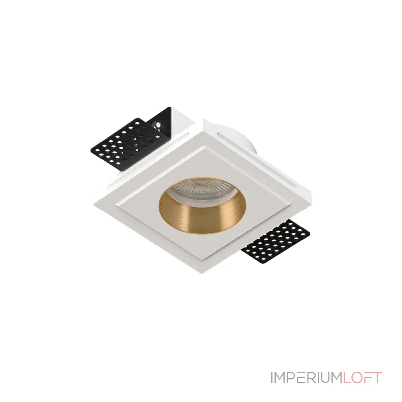 Встраиваемый потолочный гипсовый светильник QUASAR 55 FLAT BRASS SN 207