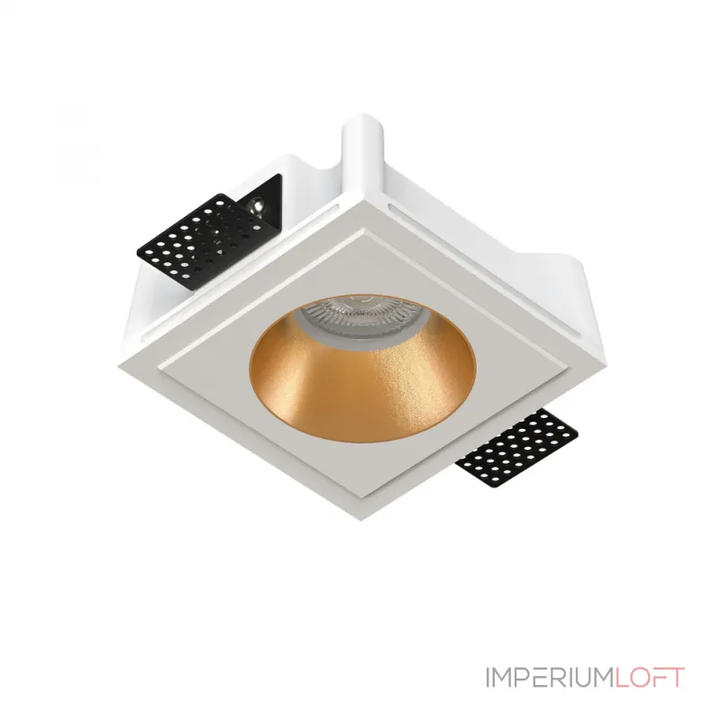 Встраиваемый потолочный гипсовый светильник QUASAR 80 BRASS SN 201