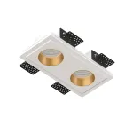 Встраиваемый потолочный гипсовый светильник QUASAR 55 DUO FLAT BRASS SN 211