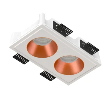Встраиваемый потолочный гипсовый светильник QUASAR 80 DUO COPPER SN 202