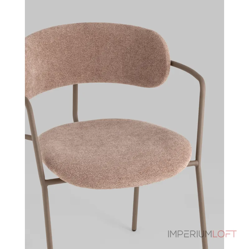 Стул Дженни букле бежевый каркас бежево-серый матовый Stool Group УТ000039183 Стул Дженни букле бежевый каркас бежево-серый матовый Stool Group УТ000039183