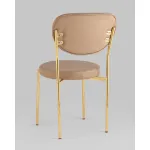 Стул Барбара NEW экокожа бежевая золотые ножки Stool Group УТ000037627 от ImperiumLoft