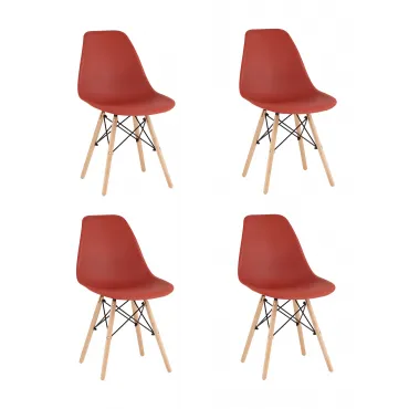 Стул Eames Style DSW терракотовый x4 (разборный каркас) Stool Group УТ000039376