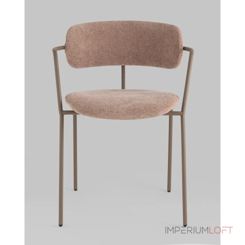 Стул Дженни букле бежевый каркас бежево-серый матовый Stool Group УТ000039183 Стул Дженни букле бежевый каркас бежево-серый матовый Stool Group УТ000039183