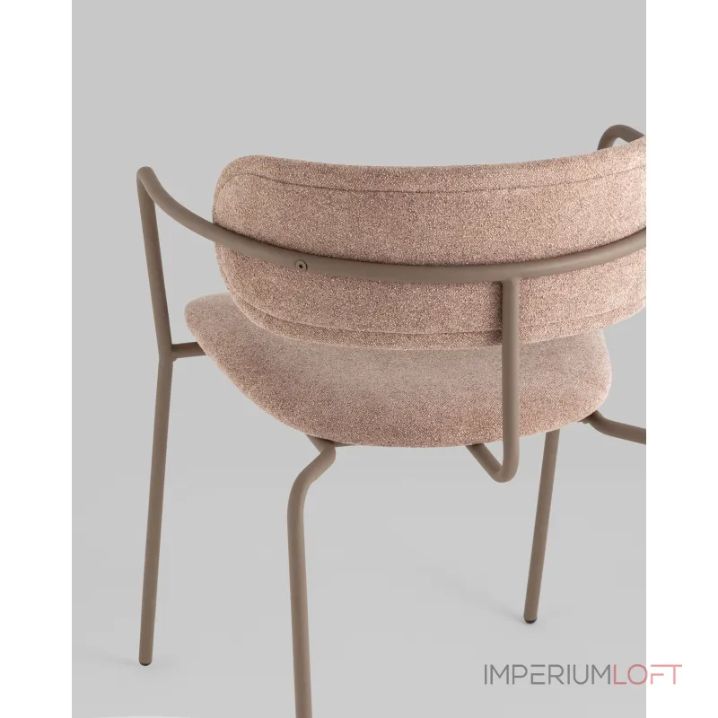 Стул Дженни букле бежевый каркас бежево-серый матовый Stool Group УТ000039183 Стул Дженни букле бежевый каркас бежево-серый матовый Stool Group УТ000039183