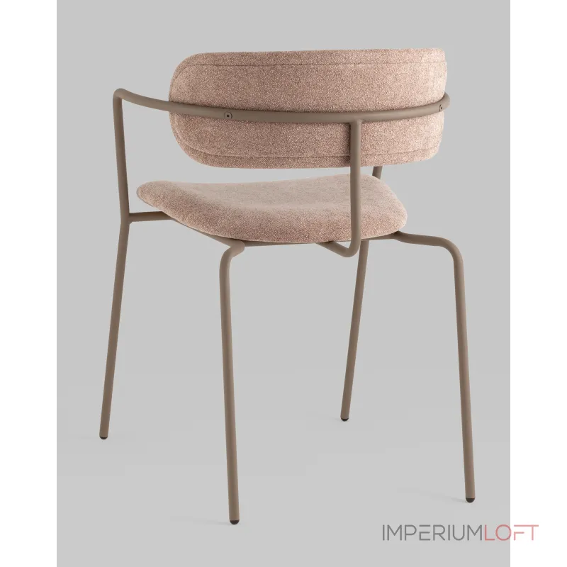 Стул Дженни букле бежевый каркас бежево-серый матовый Stool Group УТ000039183 Стул Дженни букле бежевый каркас бежево-серый матовый Stool Group УТ000039183